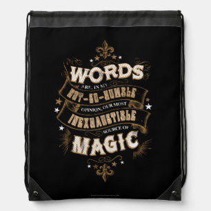 Harry Potter Spell   Words Are Our Most Inexhausti Drawstring Bag