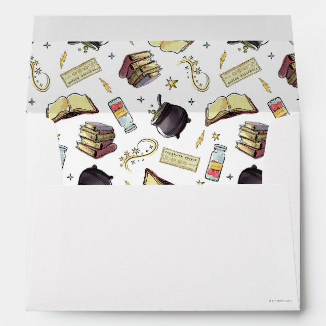 HARRY POTTER™ Spells & Books Pattern Envelope (Back (Bottom))