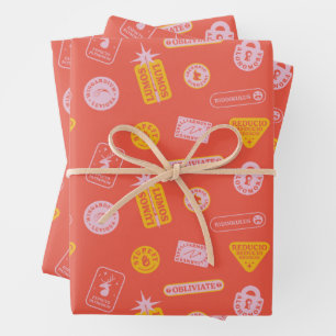 HARRY POTTER™   Spells Pattern Wrapping Paper Sheet