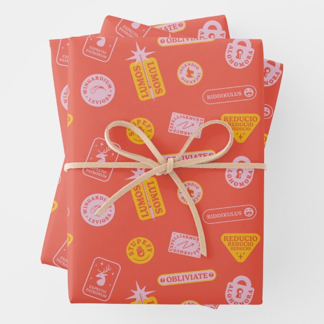HARRY POTTER™ | Spells Pattern Wrapping Paper Sheet (In situ)