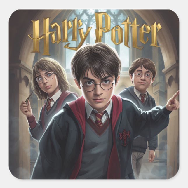 harry potter square sticker (Front)