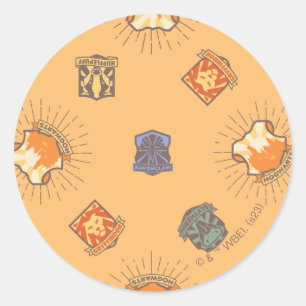 HARRY POTTER™   Summer Magic HOGWARTS™ Pattern Classic Round Sticker