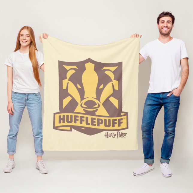 HARRY POTTER™ | Summer Magic HUFFLEPUFF™ Crest Fleece Blanket (In Situ)