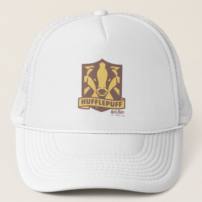 HARRY POTTER™ | Summer Magic HUFFLEPUFF™ Crest Trucker Hat (Front)