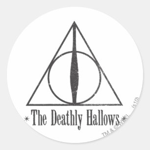 Harry Potter   The Deathly Hallows Emblem Classic Round Sticker