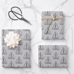 Harry Potter   The Deathly Hallows Emblem Wrapping Paper Sheet