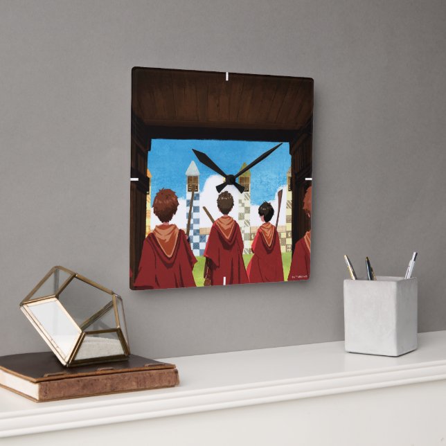HARRY POTTER™ & the GRYFFINDOR™ QUIDDITCH™ Team Square Wall Clock (Office)