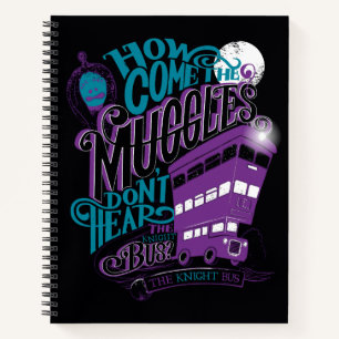 Harry Potter The Knight Bus Typography Graphic Notebook