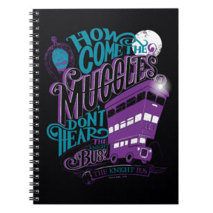 Harry Potter The Knight Bus Typography Graphic Notebook