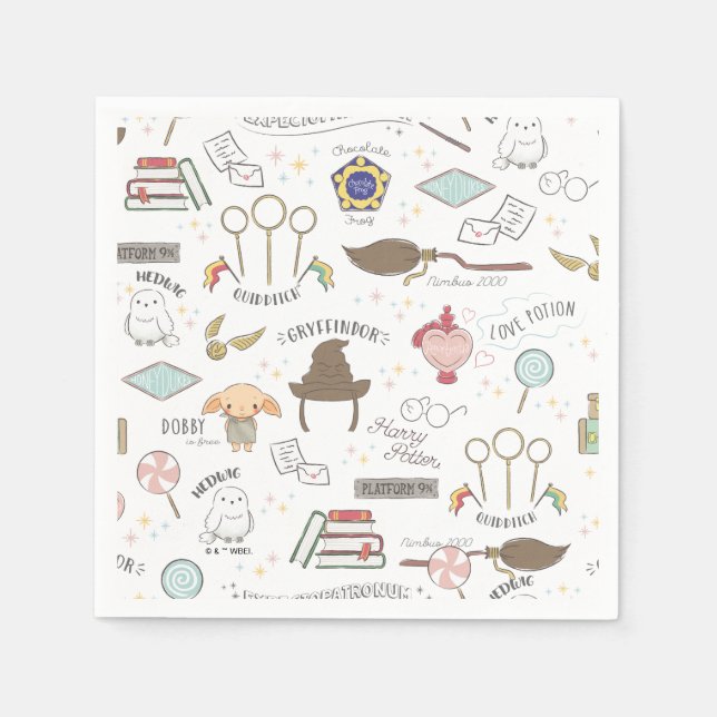 HARRY POTTER™ Tiny Magic Pattern Napkin (Front)