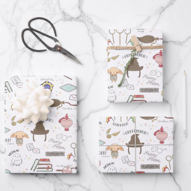 HARRY POTTER™ Tiny Magic Pattern Wrapping Paper Sheet (Front)