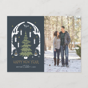 HARRY POTTER™ Tree - Happy New Year - Photo Holiday Postcard