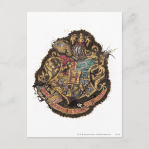 Harry Potter Vintage Hogwarts Crest Postcard