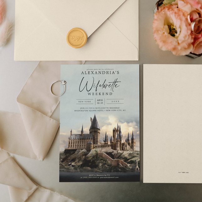 Harry Potter | Wifelorette Bachelorette Party Invitation (Invitation on table)