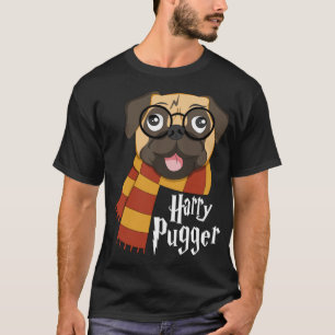 Harry Pugger Funny Pug Owner Wizard Lover T-Shirt