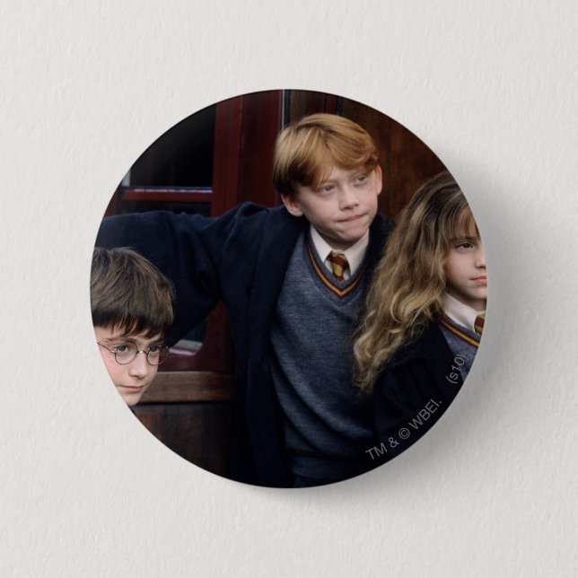 Harry, Ron, and Hermione 6 Cm Round Badge (Front)