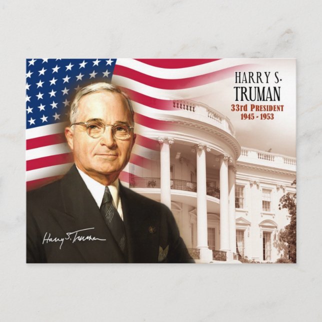 Harry S. Truman -  33rd President of the U.S. Postcard (Front)