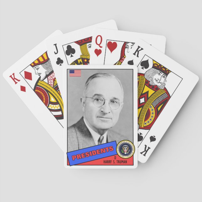 Harry S. Truman Baseball Card (Back)