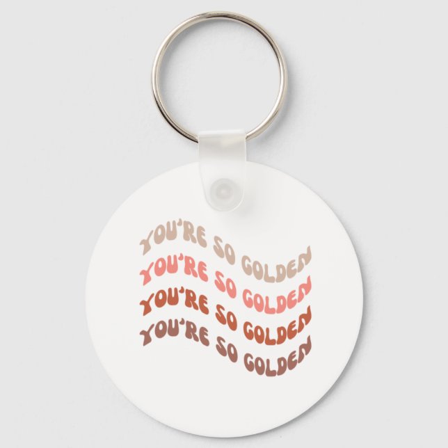 Harry styles Golden Key Ring (Front)