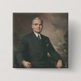 Harry Truman 15 Cm Square Badge