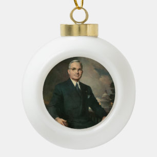 Harry Truman Ceramic Ball Christmas Ornament
