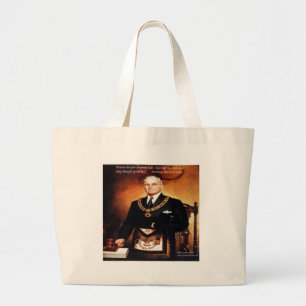 Harry Truman "Didn't Give 'Em Hell" Quote Large Tote Bag