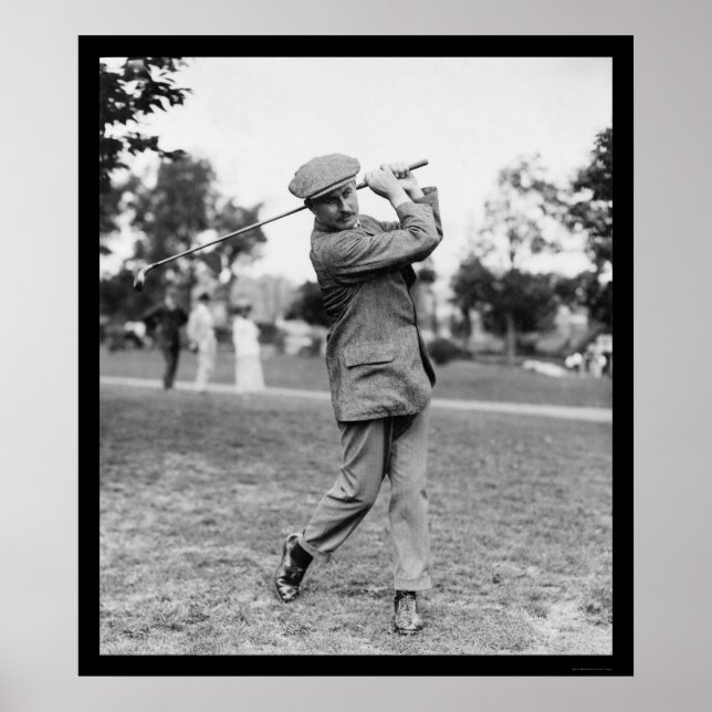 Harry Vardon, Six Time US Open Golf Champion 1914 Poster (Front)