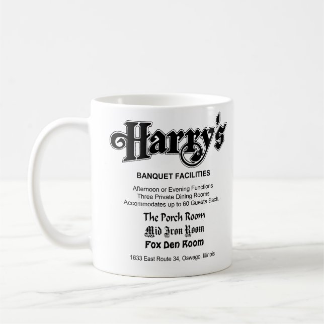 Harry's Restaurant, Oswego, IL Coffee Mug (Left)