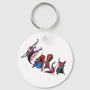 HARSH custom art work calligraphy Key Ring