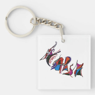 HARSH custom art work calligraphy Key Ring