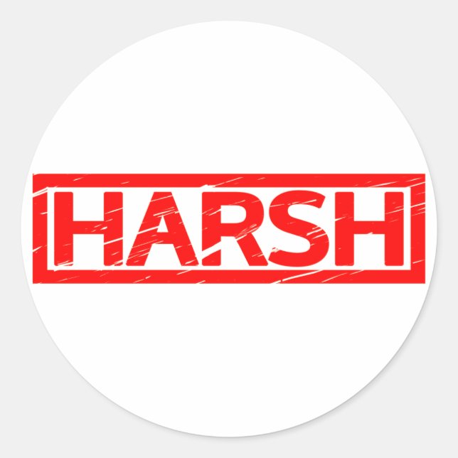 Harsh Stamp Classic Round Sticker (Front)