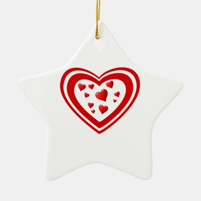 Hart full of love ceramic ornament (Front)