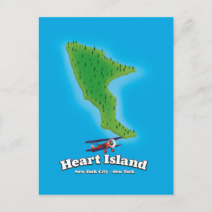 Hart Island New York New York map Postcard