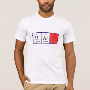 Hart periodic table name shirt