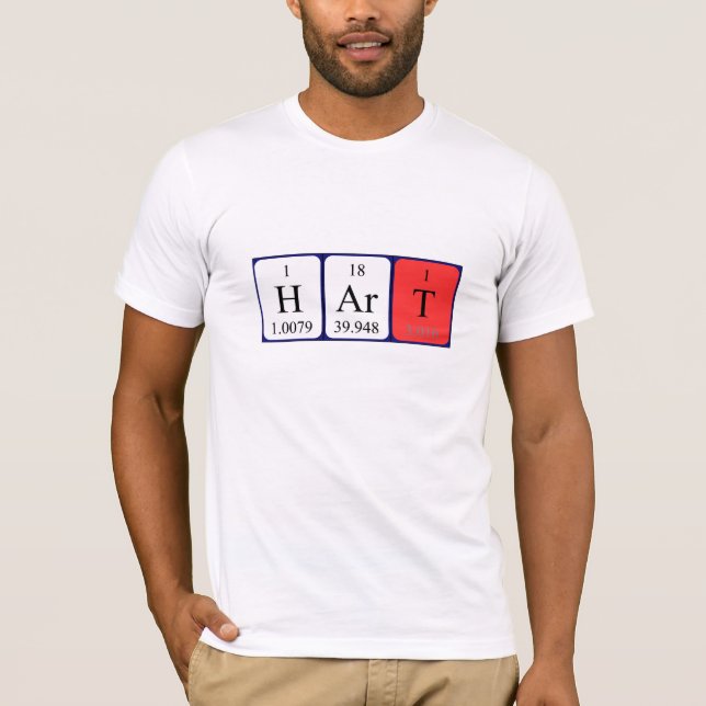 Hart periodic table name shirt (Front)