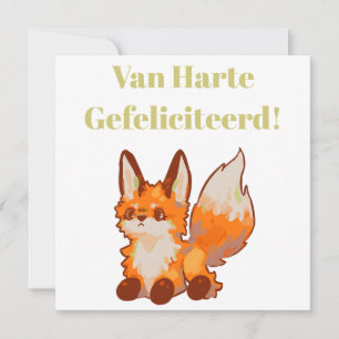 Hartelijk gefeliciteerd! Fox, vosje Card