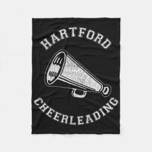 Hartford Cheer Distressed Retro 90's Cheerleader Fleece Blanket
