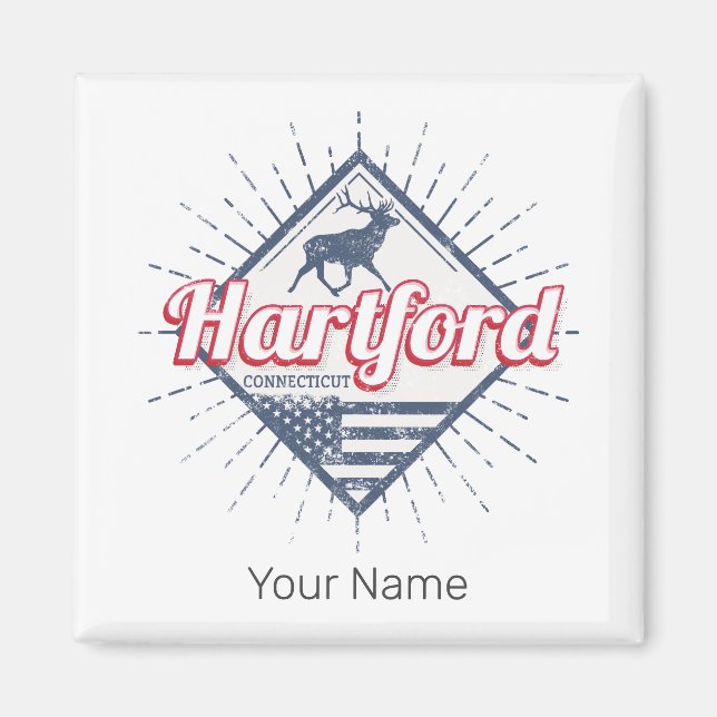 Hartford City Connecticut United States USA Magnet (Front)