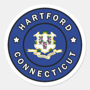 Hartford Connecticut Classic Round Sticker