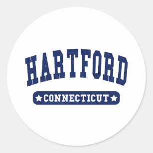 Hartford Connecticut College Style tee shirts Classic Round Sticker