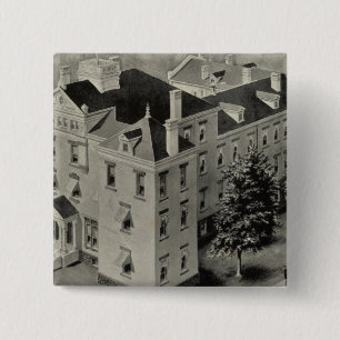 Hartford Connecticut Illustration 15 Cm Square Badge