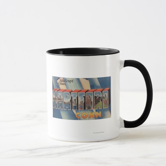 Hartford, Connecticut - Large Letter Scenes 2 Mug (Right)