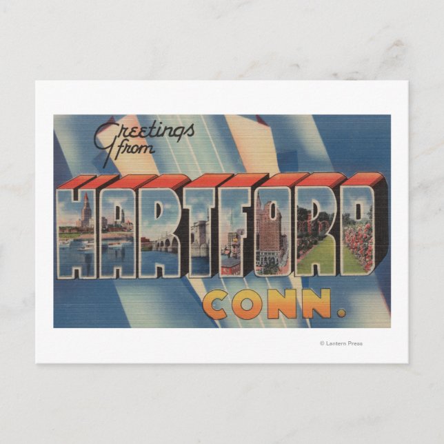 Hartford, Connecticut - Large Letter Scenes 2 Postcard (Front)