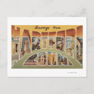 Hartford, Connecticut - Large Letter Scenes 3 Postcard