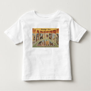 Hartford, Connecticut - Large Letter Scenes 3 Toddler T-Shirt
