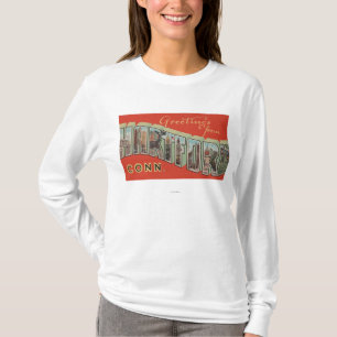 Hartford, Connecticut - Large Letter Scenes 4 T-Shirt