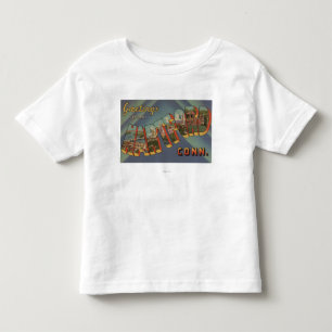 Hartford, Connecticut - Large Letter Scenes Toddler T-Shirt
