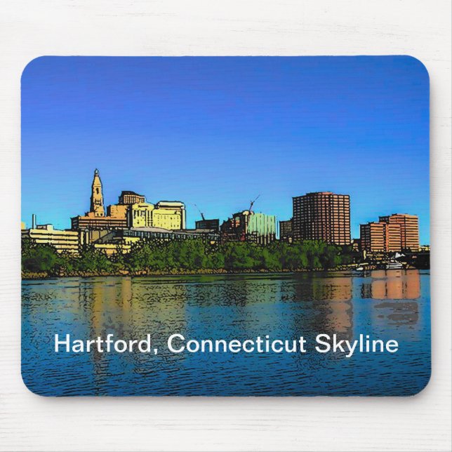 Hartford Connecticut Skyline Mouse Pad (Front)