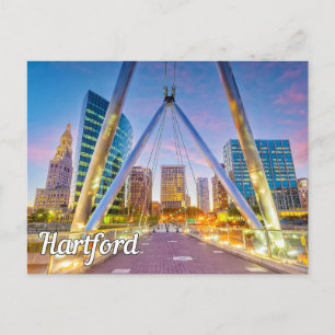 Hartford, Connecticut, USA Holiday Postcard