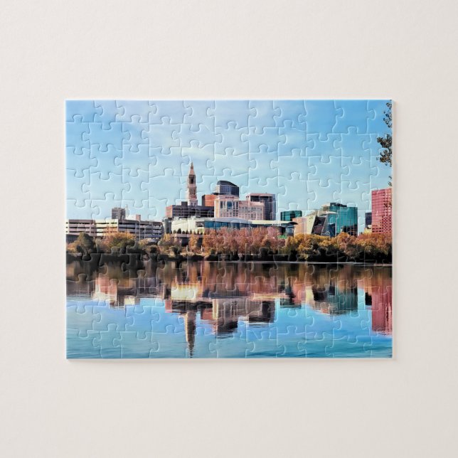 Hartford CT Skyline Jigsaw Puzzle (Horizontal)